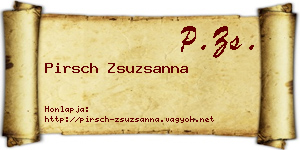 Pirsch Zsuzsanna névjegykártya